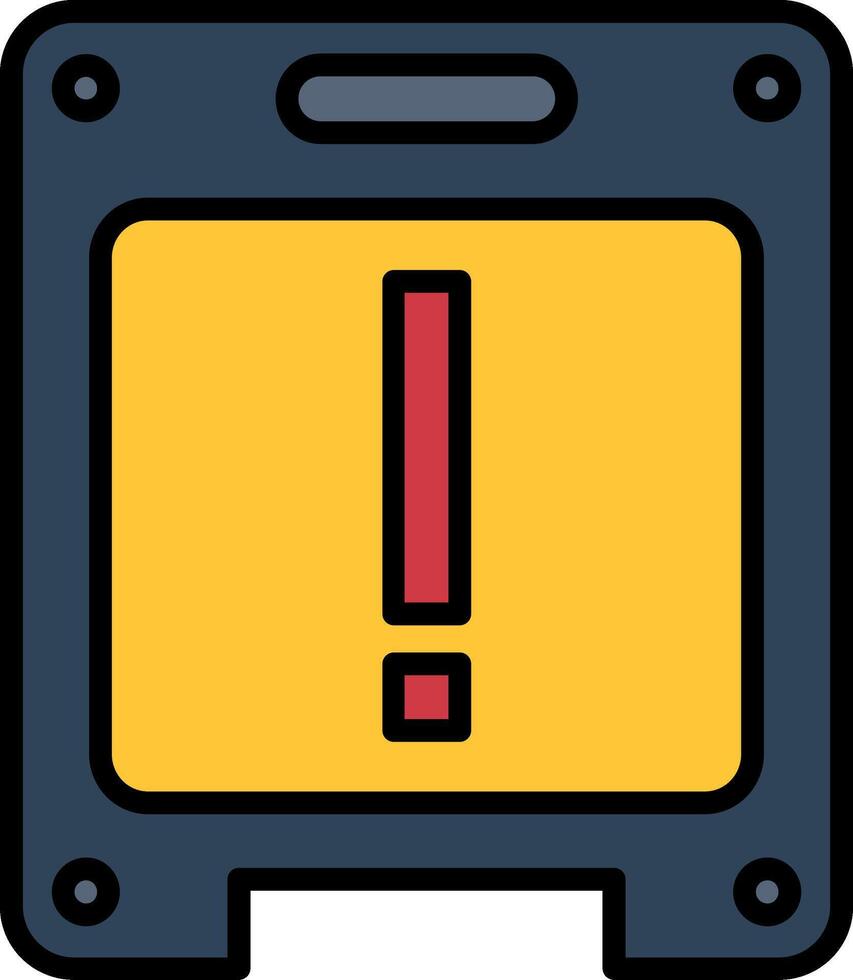 Alert Line Filled Icon vector