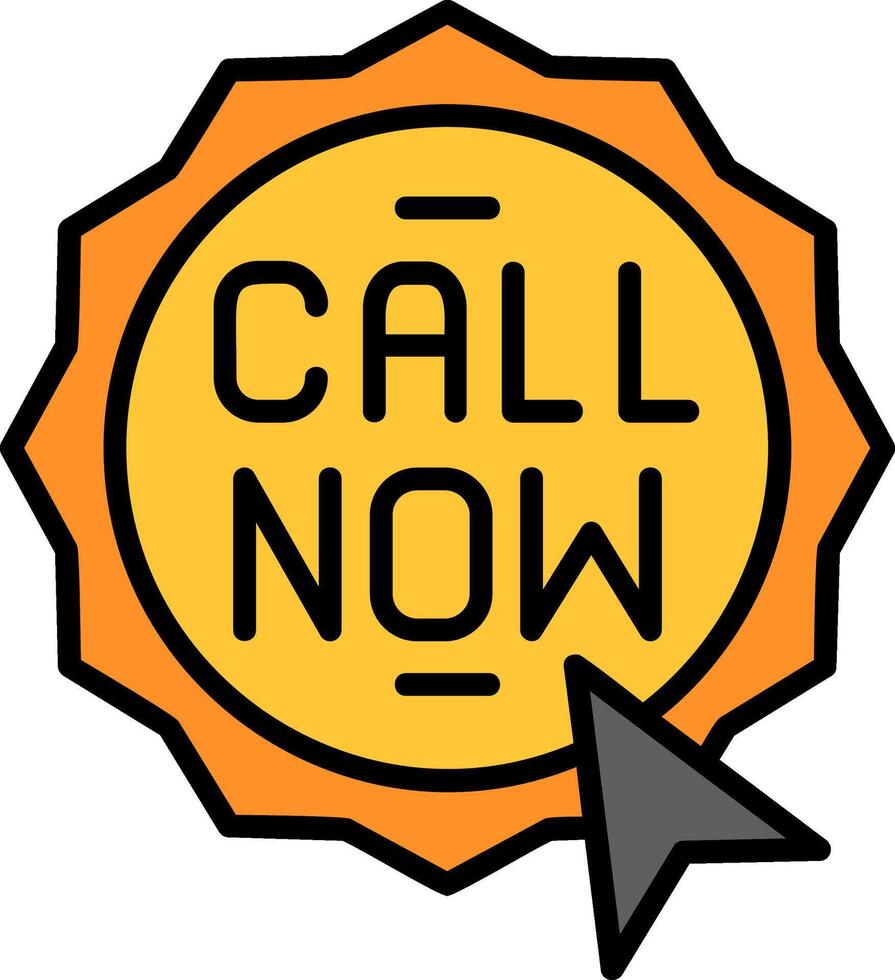 Call Line Filled Icon vector