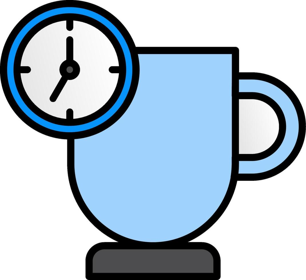 Coffee Break Line Filled Icon vector