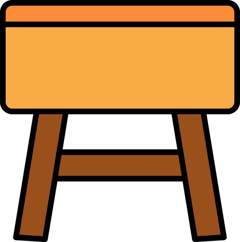 Chair Line Filled Icon vector