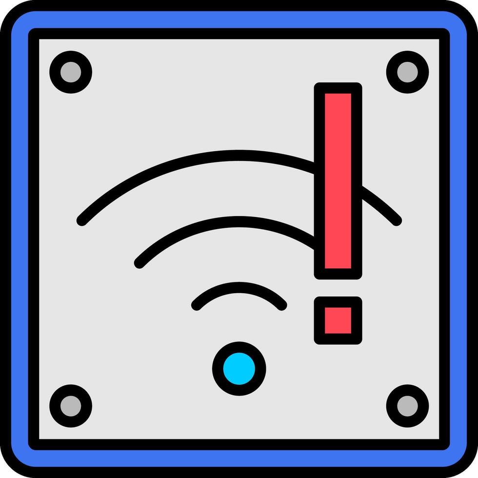 Wifi Line Filled Icon vector
