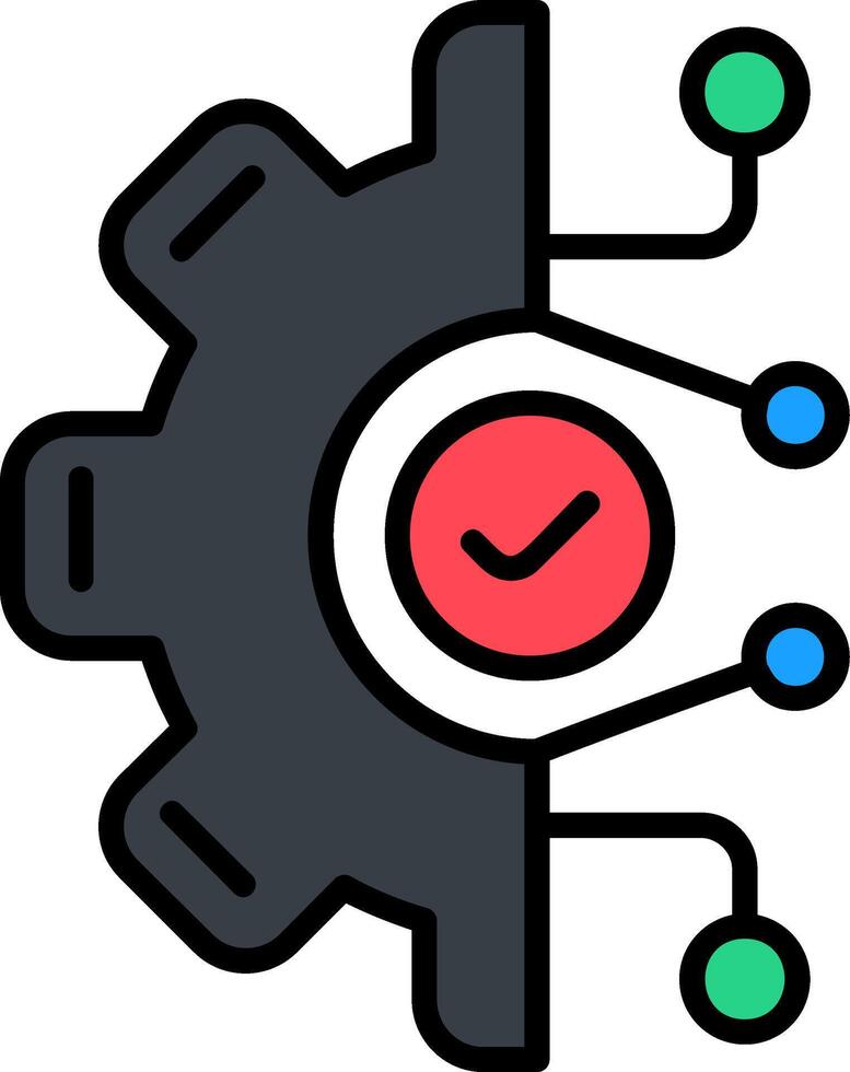 Digital Line Filled Icon vector
