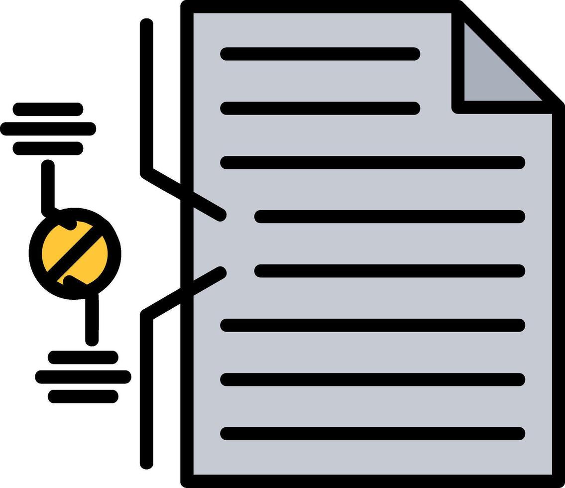 File Line Filled Icon vector