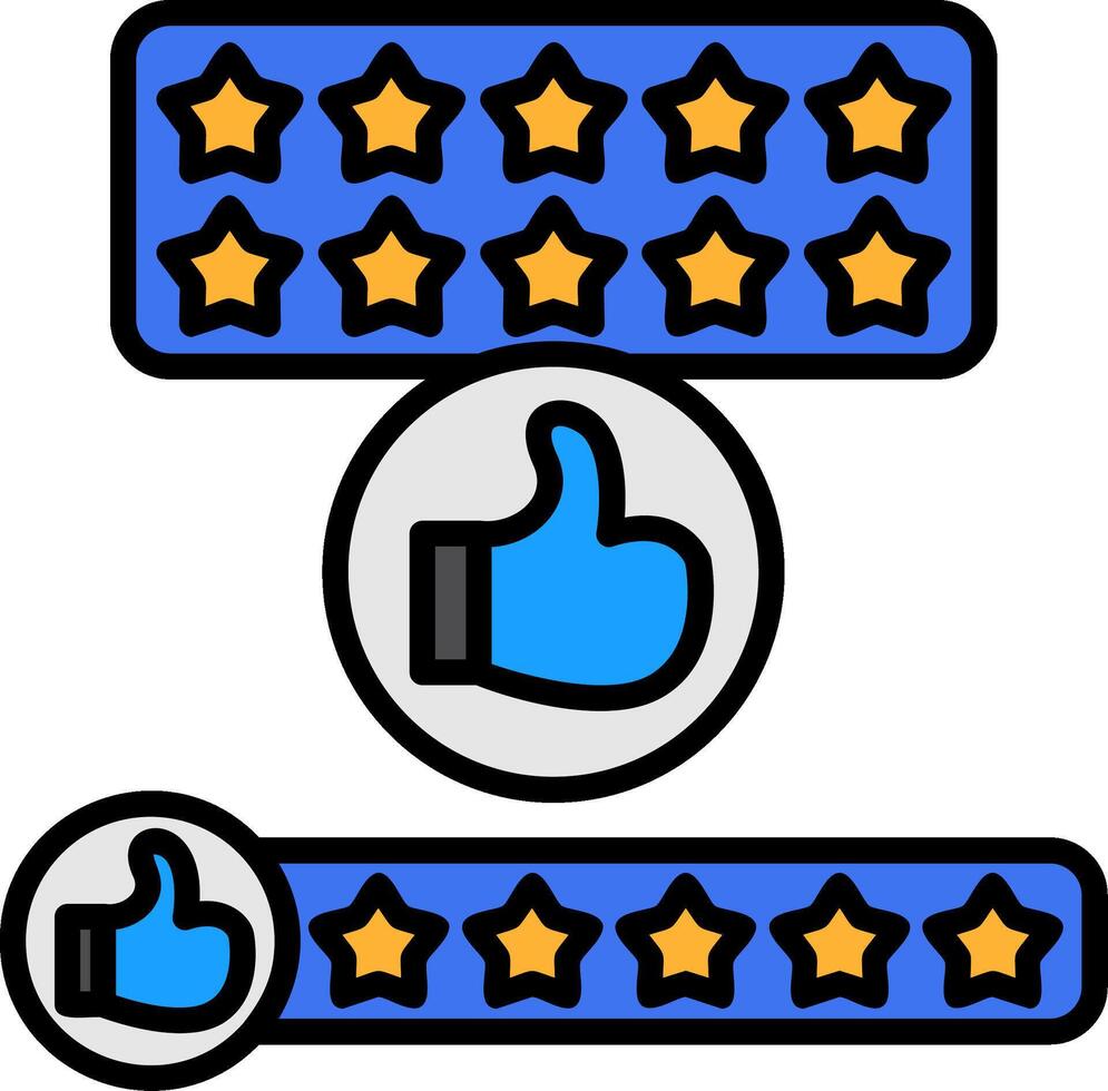 Feedback Line Filled Icon vector