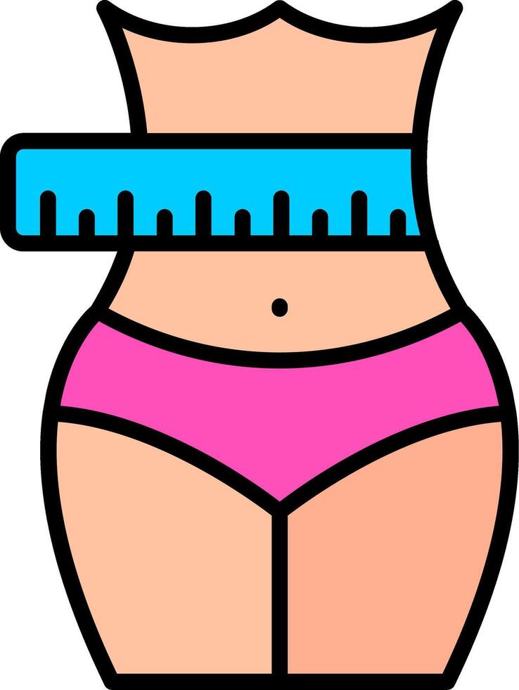 Measurement Line Filled Icon vector