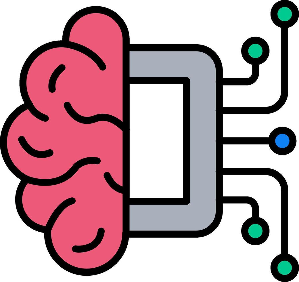Artificial Line Filled Icon vector