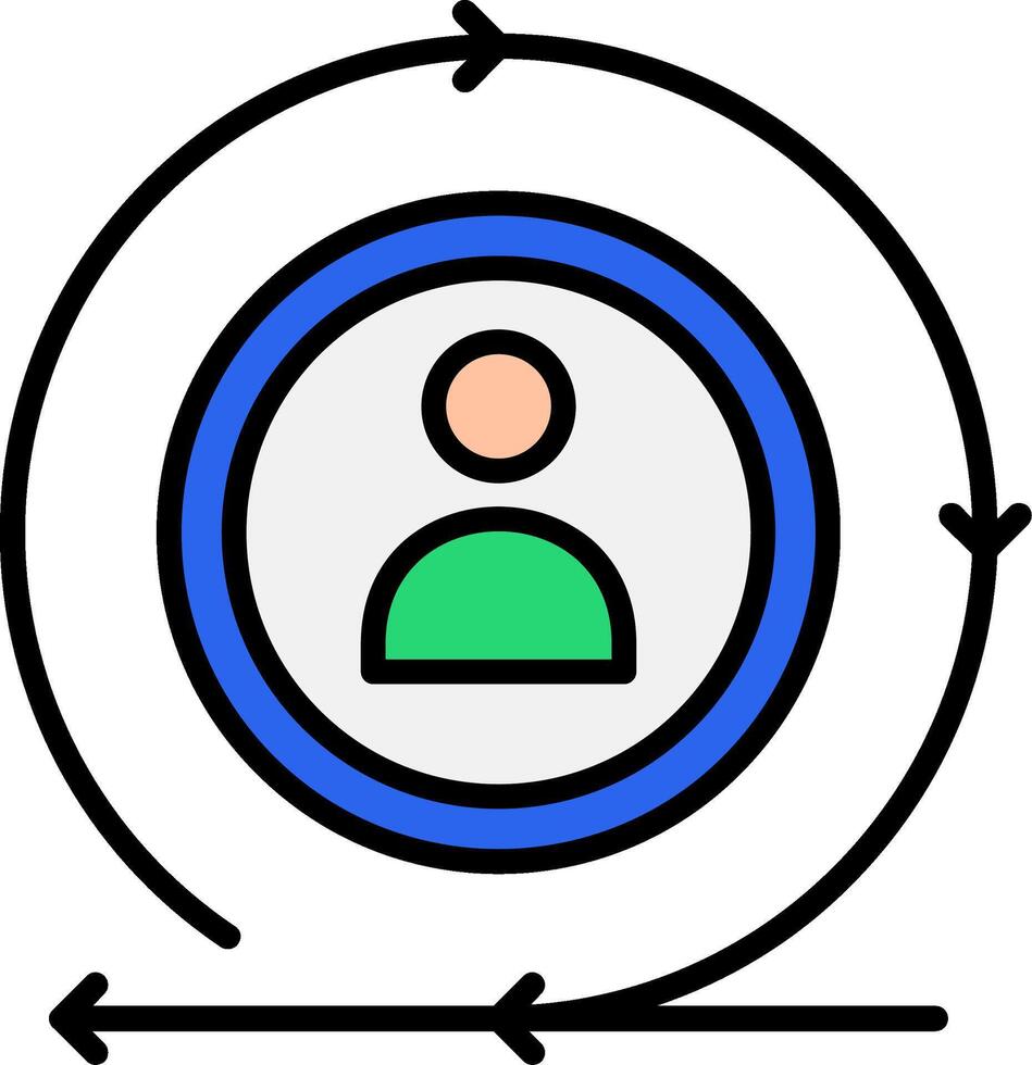 Continuity Line Filled Icon vector