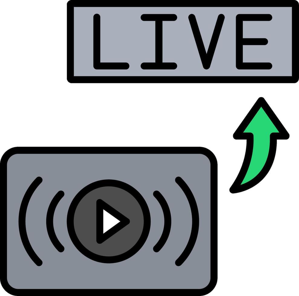 Live Line Filled Icon vector