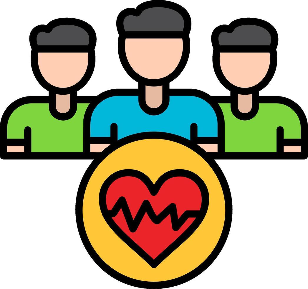Pulse Line Filled Icon vector