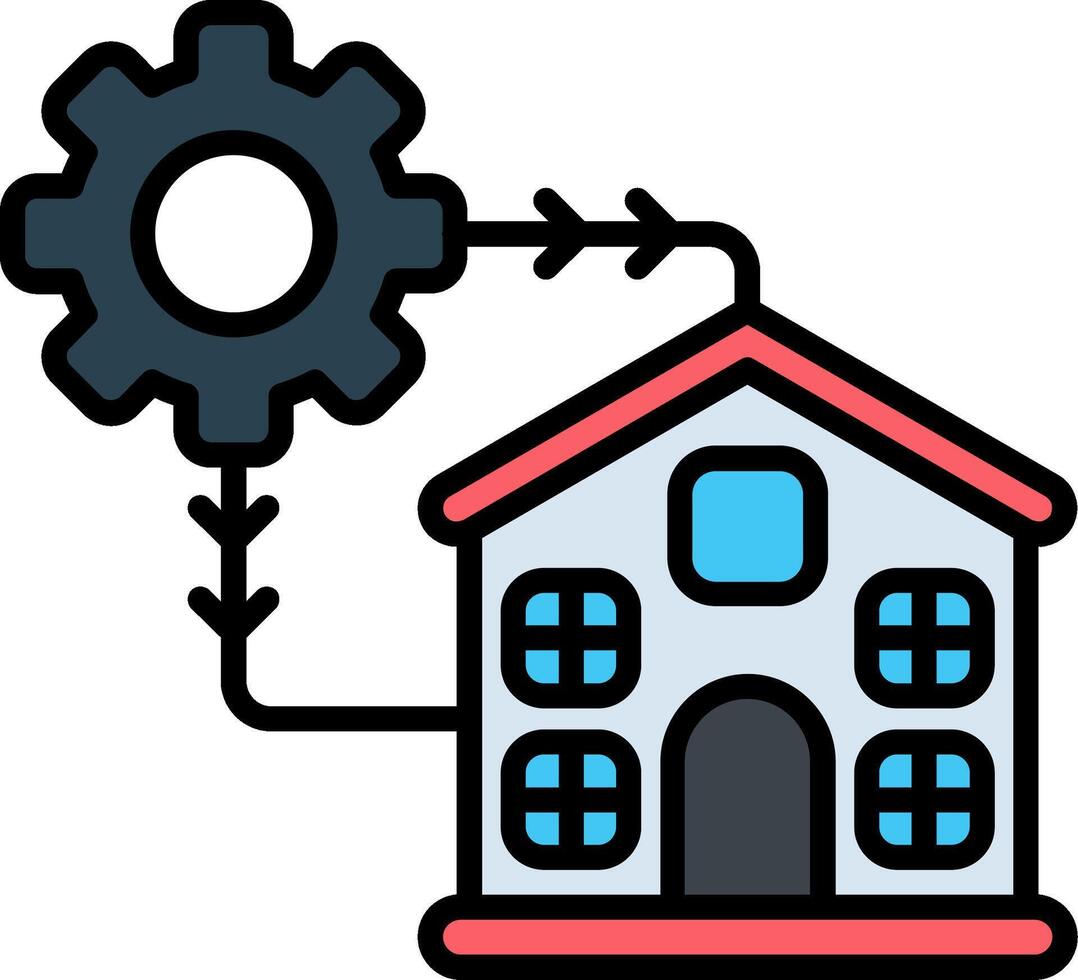 Management Line Filled Icon vector