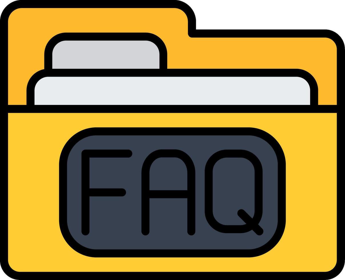 Folder Line Filled Icon vector