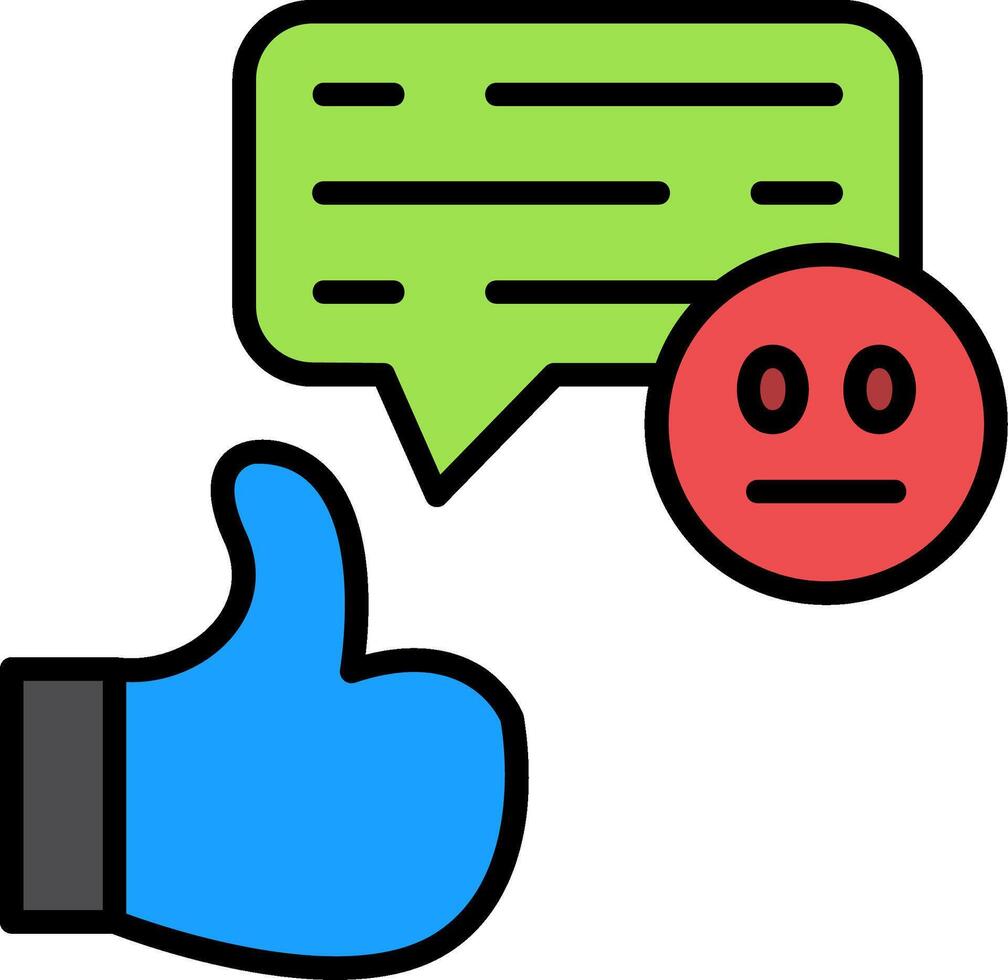 Feedback Line Filled Icon vector