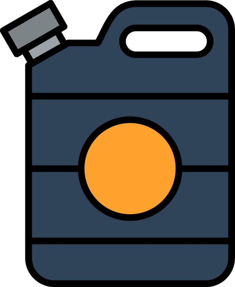 Fuel Line Filled Icon vector