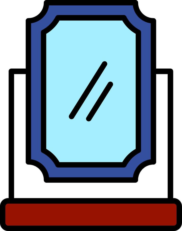 Mirror Line Filled Icon vector