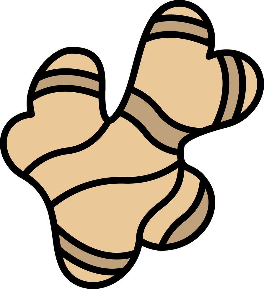 Ginger Line Filled Icon vector