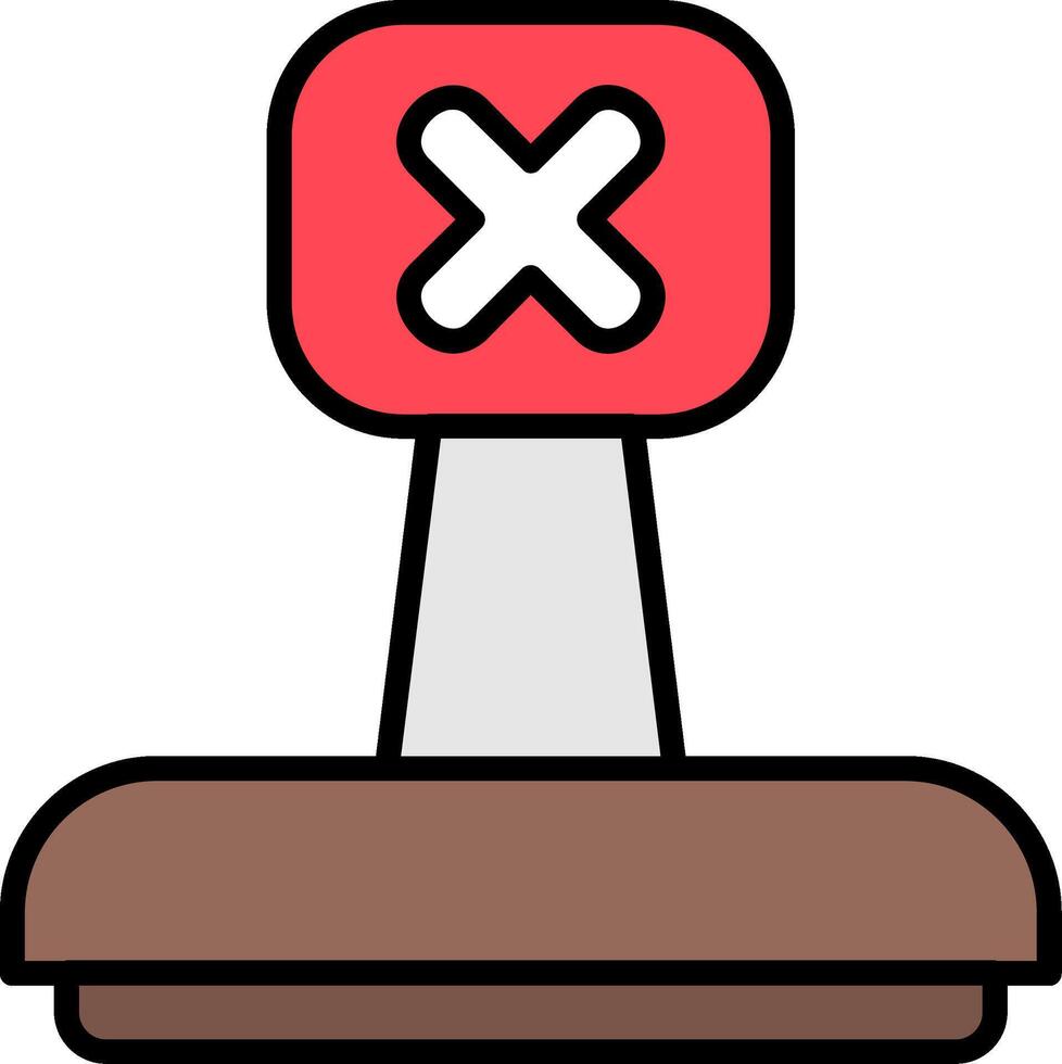 Rejected Line Filled Icon vector