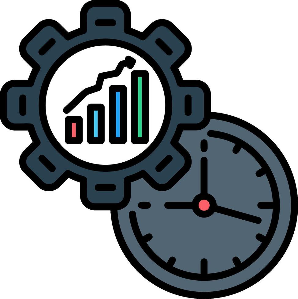 Efficiency Line Filled Icon vector