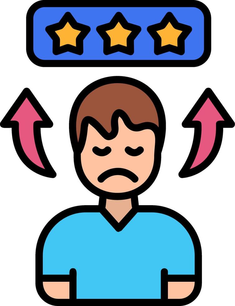 Feedback Line Filled Icon vector