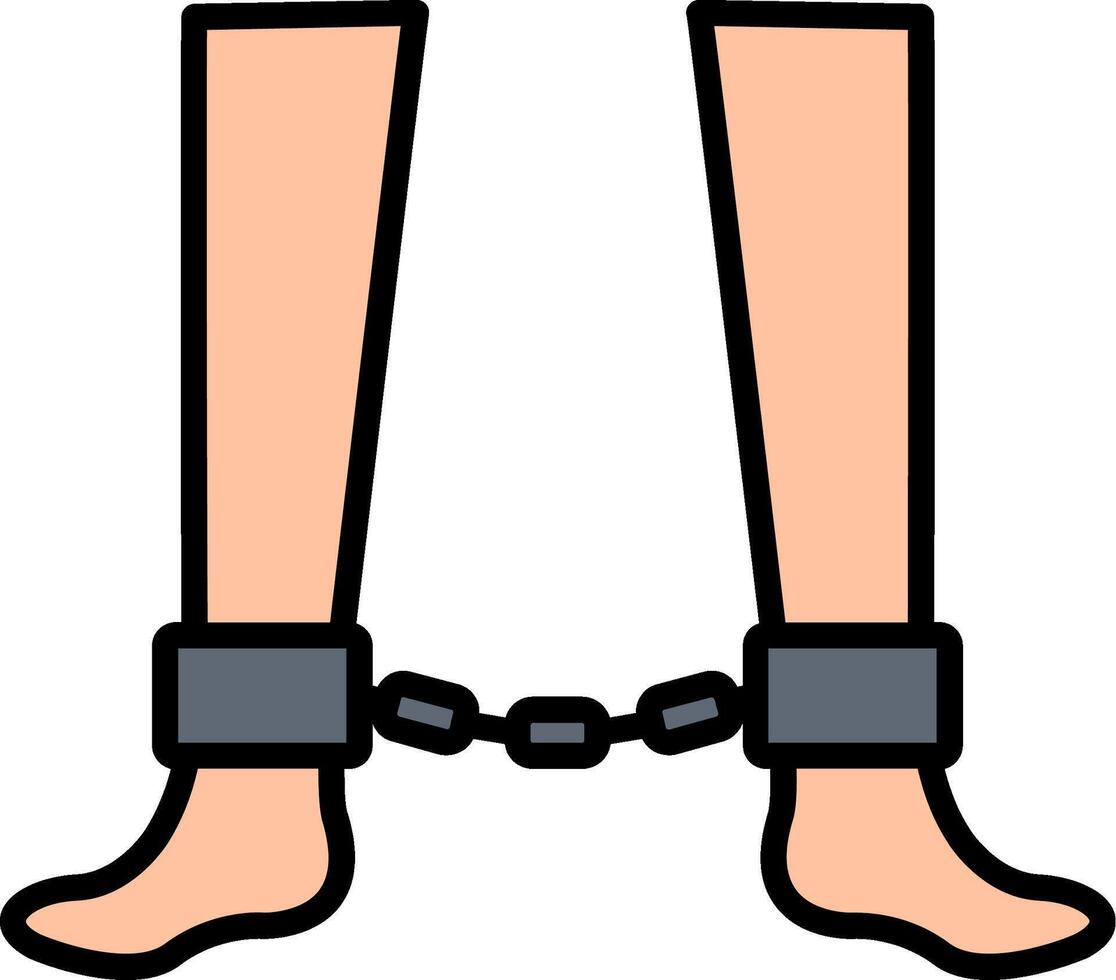 Slave Line Filled Icon vector