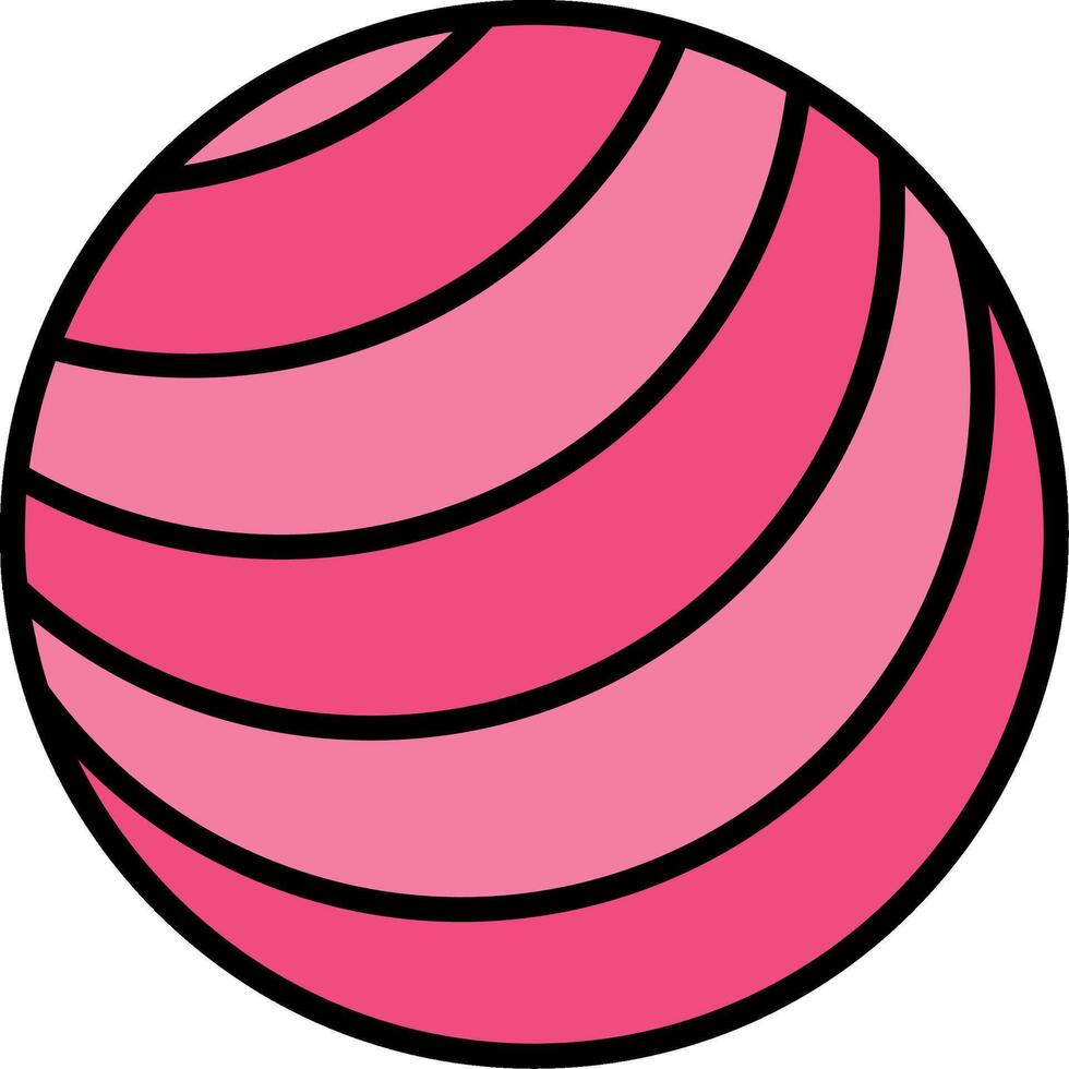 Ball Line Filled Icon vector