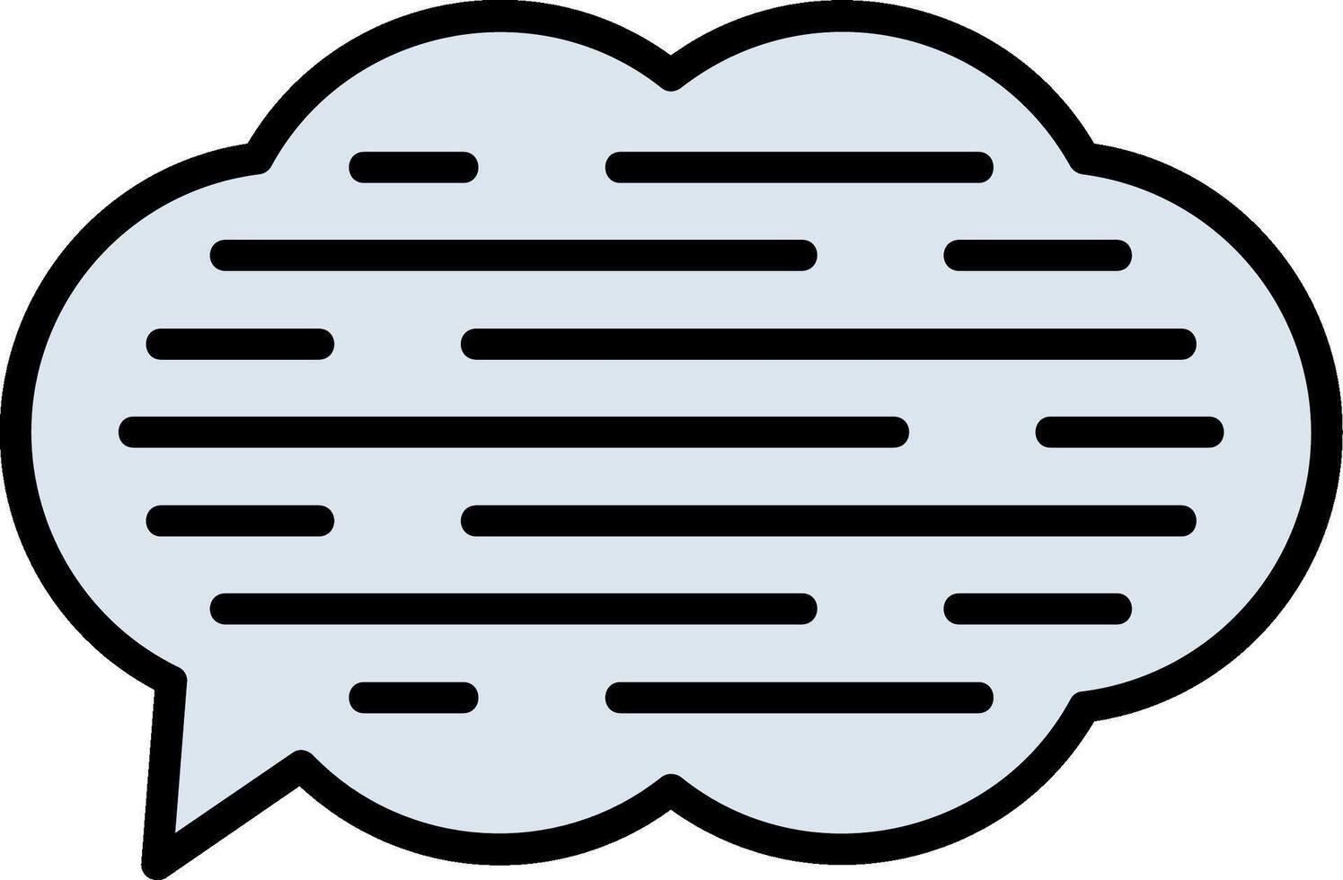 Chat Bubble Line Filled Icon vector