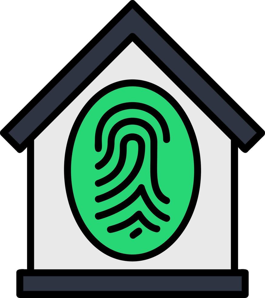 Home Security Line Filled Icon vector