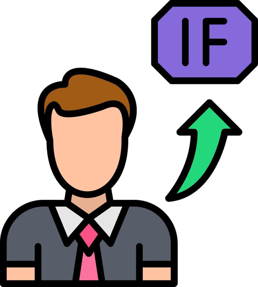 If Line Filled Icon vector