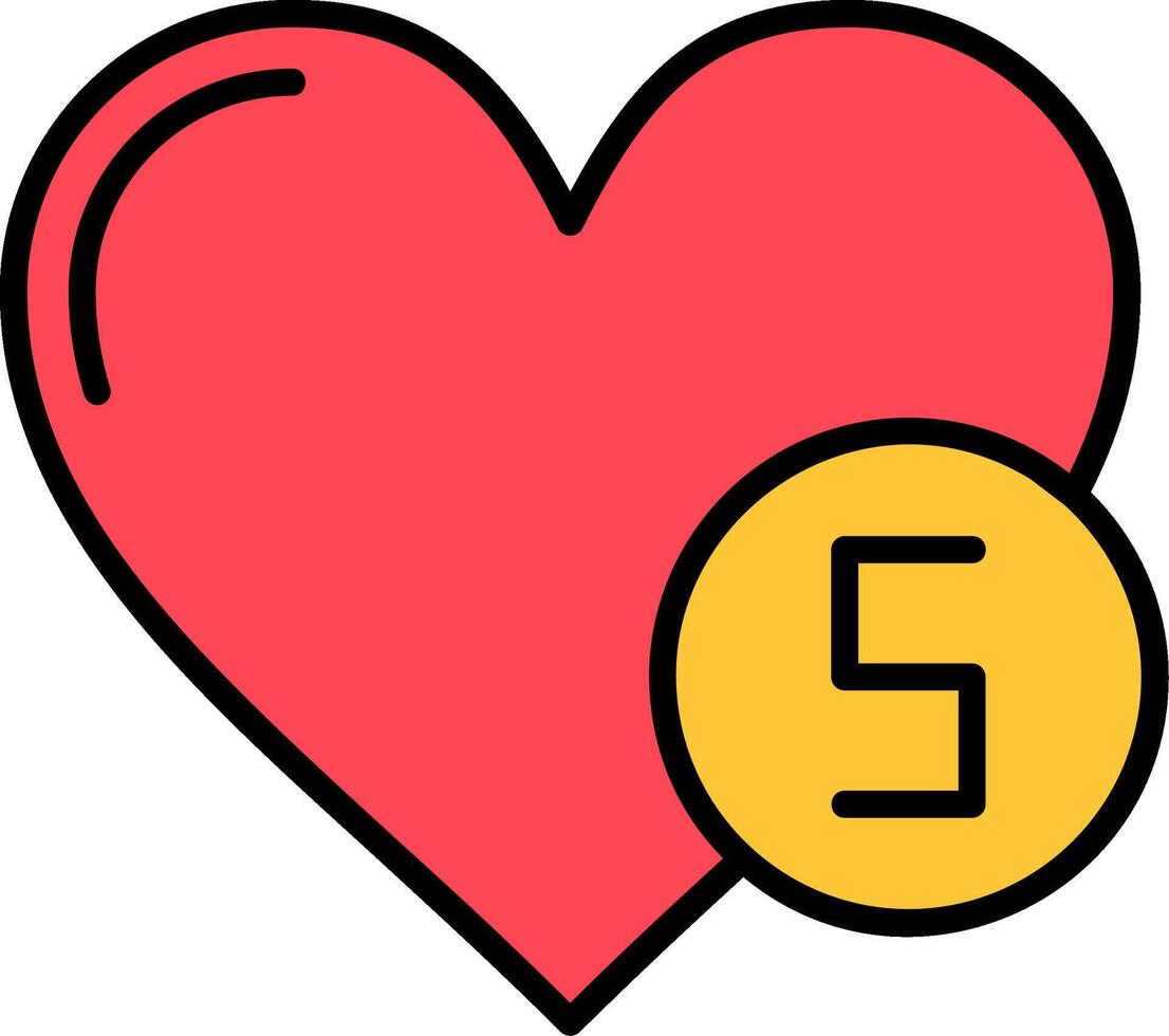 Love Line Filled Icon vector