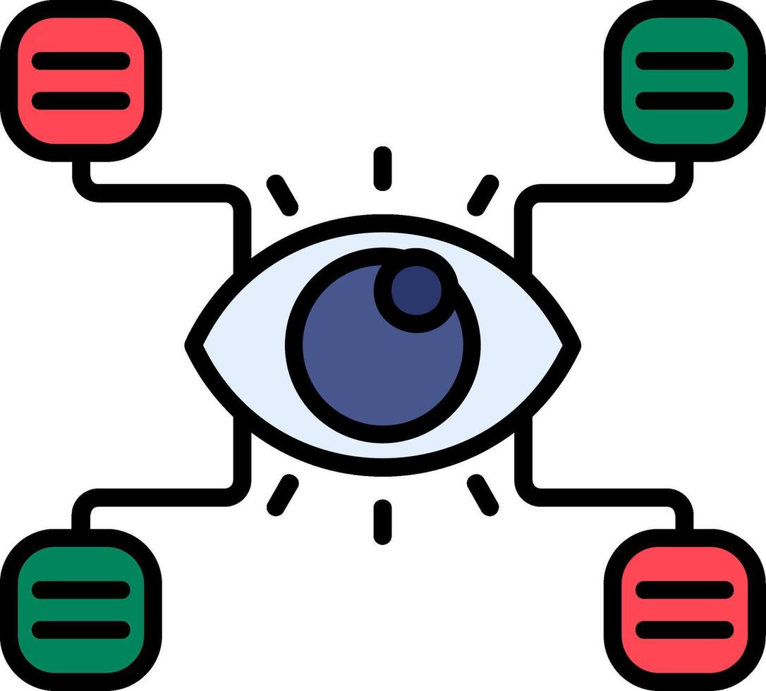 Visualization Line Filled Icon vector