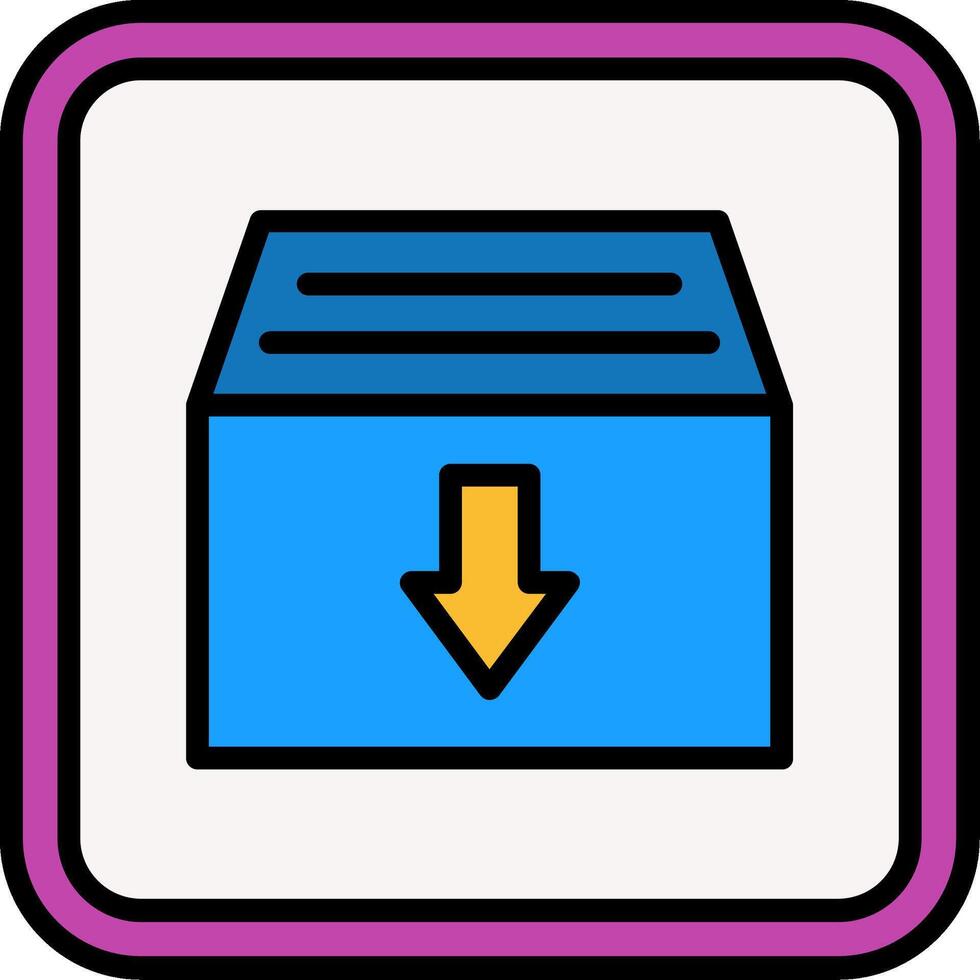 Archive Line Filled Icon vector