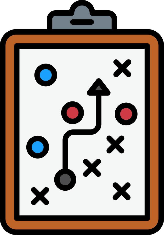 Planner Line Filled Icon vector