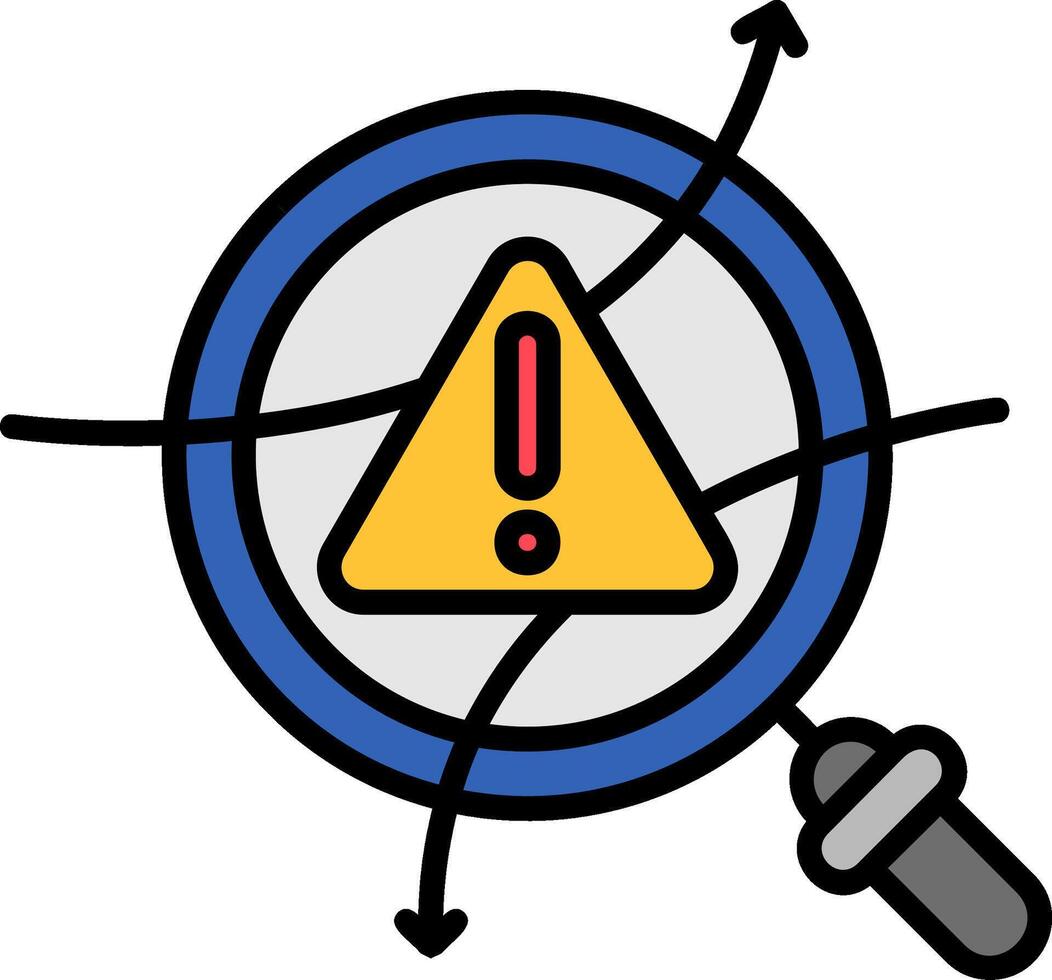 Avoidance Line Filled Icon vector