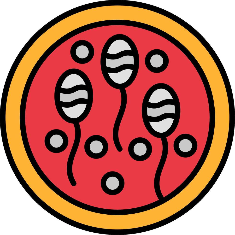 Sperm Line Filled Icon vector