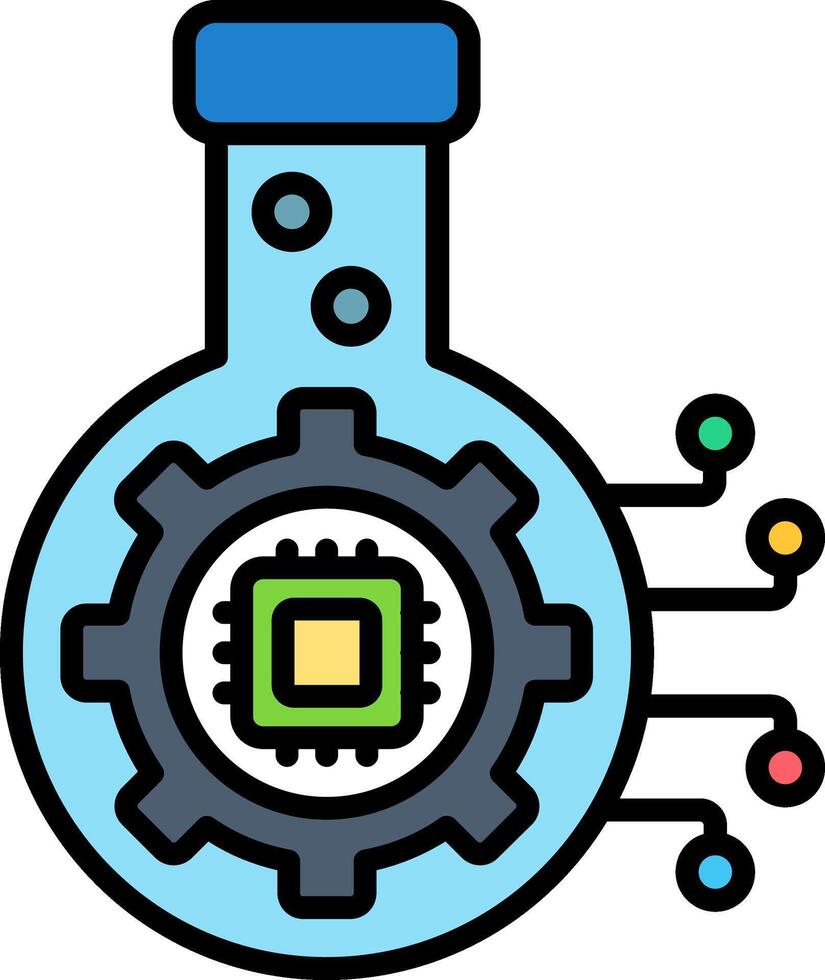 Resesrch Line Filled Icon vector