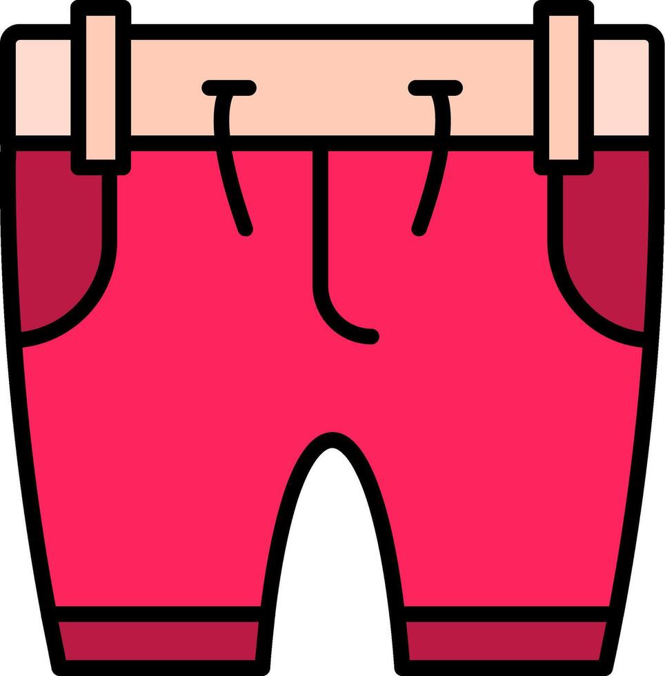 Shorts Line Filled Icon vector