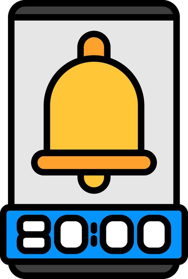 Time Line Filled Icon vector