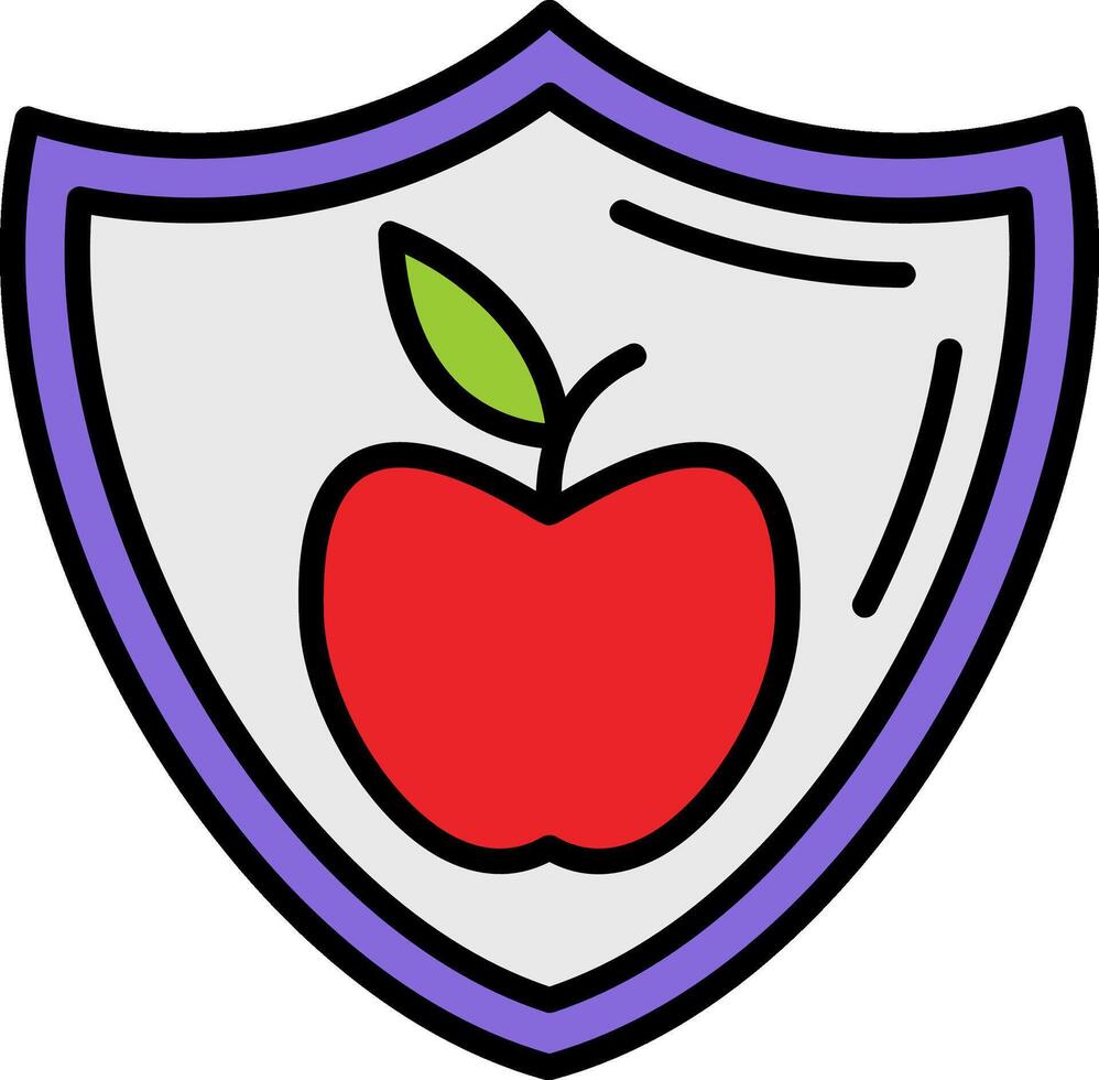 Shield Line Filled Icon vector