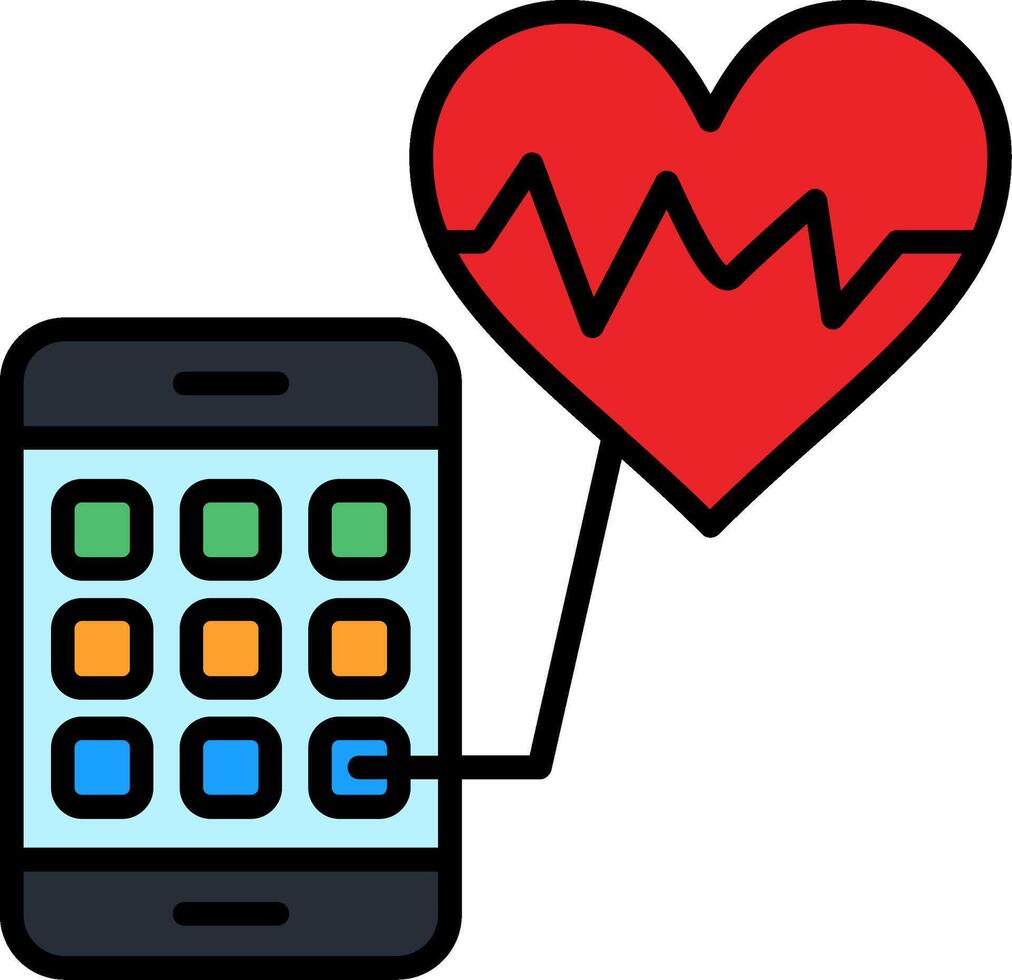 App Line Filled Icon vector