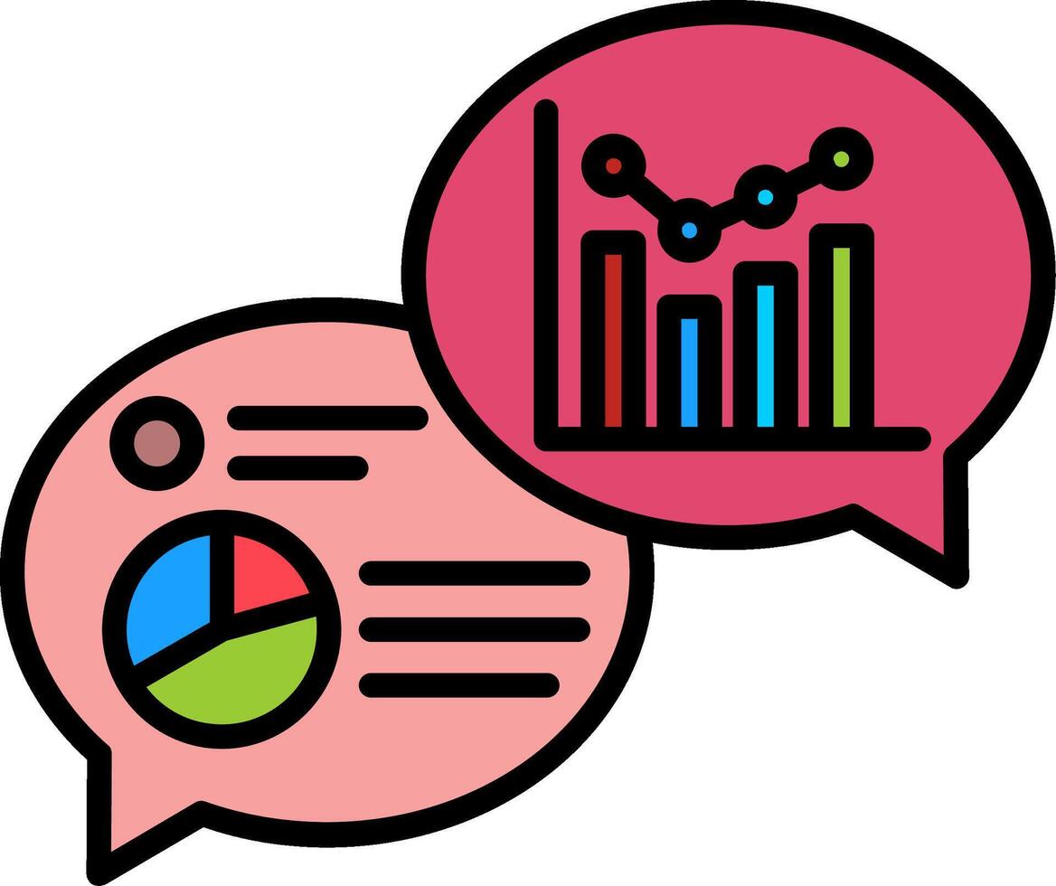 Discussion Line Filled Icon vector