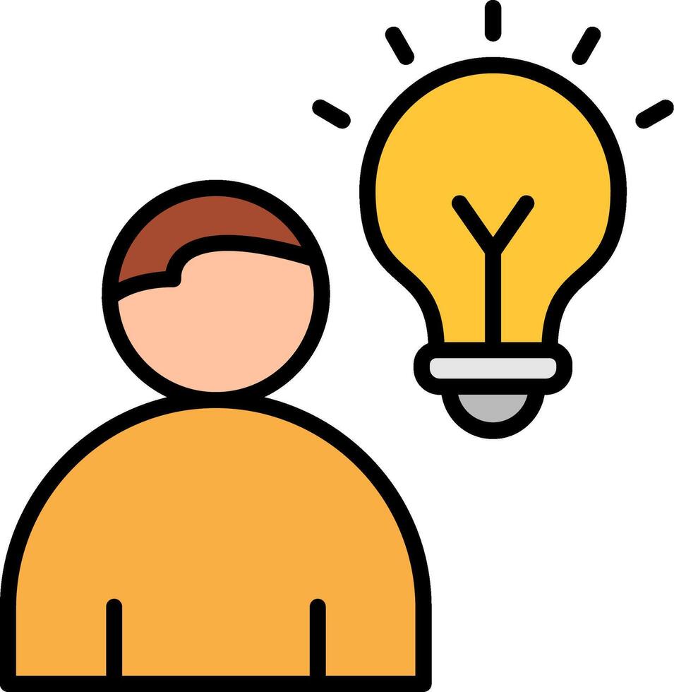 Idea Line Filled Icon vector