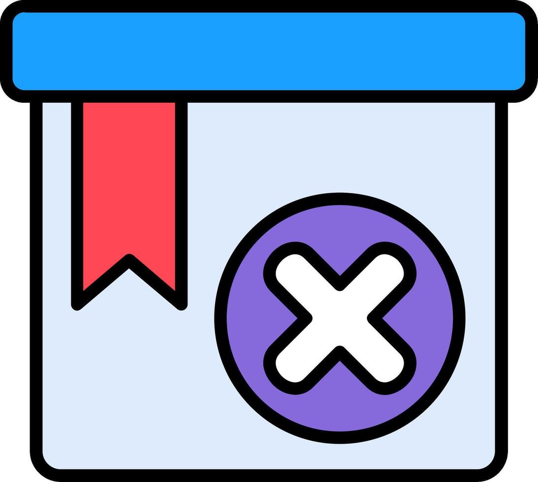 Rejected Line Filled Icon vector