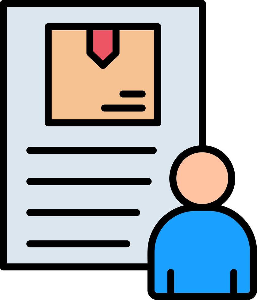 Report Line Filled Icon vector