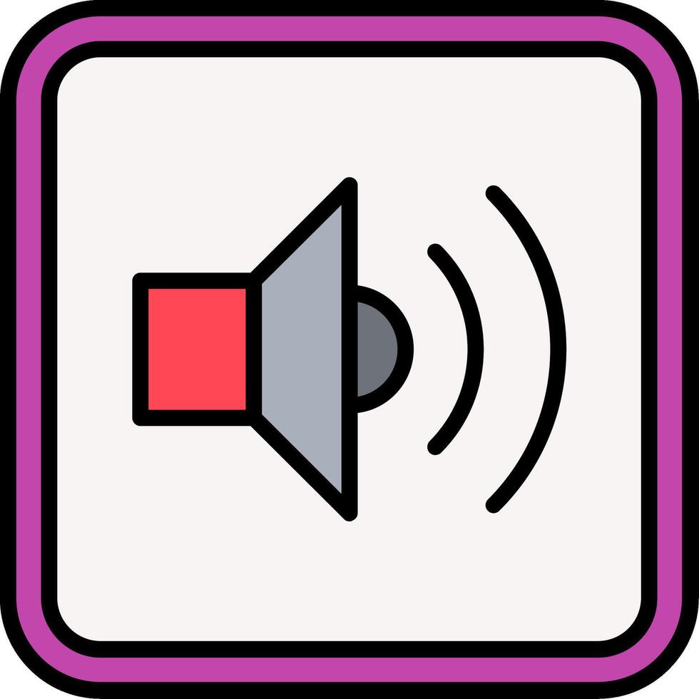 Sound Line Filled Icon vector