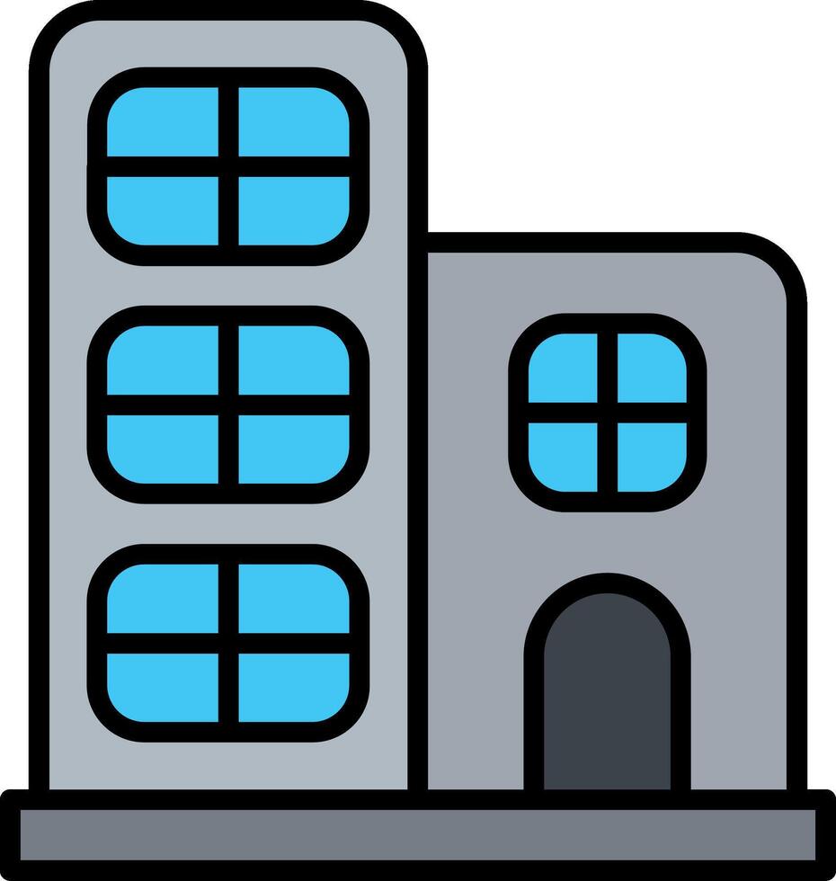 Property Line Filled Icon vector