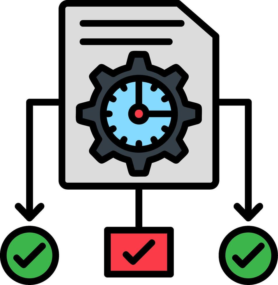 Project Line Filled Icon vector