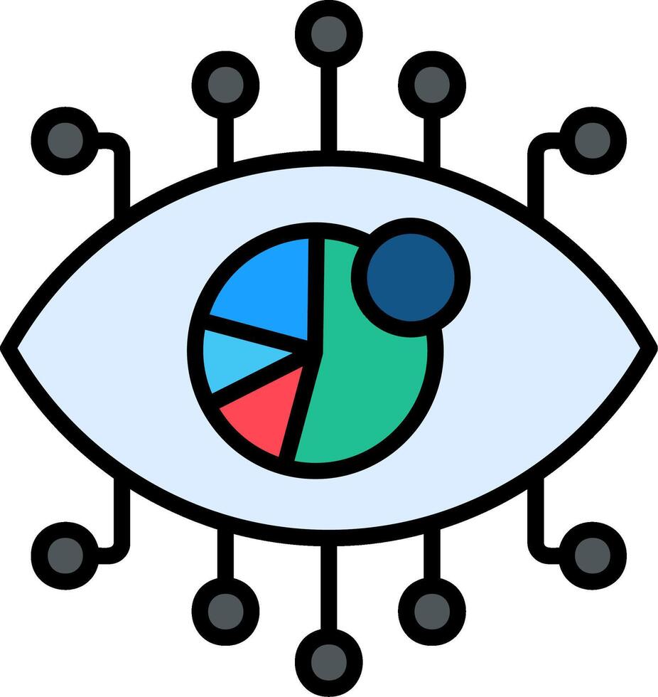 Visibility Line Filled Icon vector