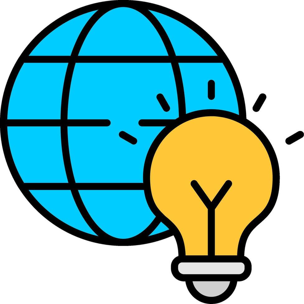 Knowledge Line Filled Icon vector