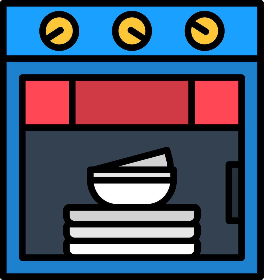 Cabinet Line Filled Icon vector