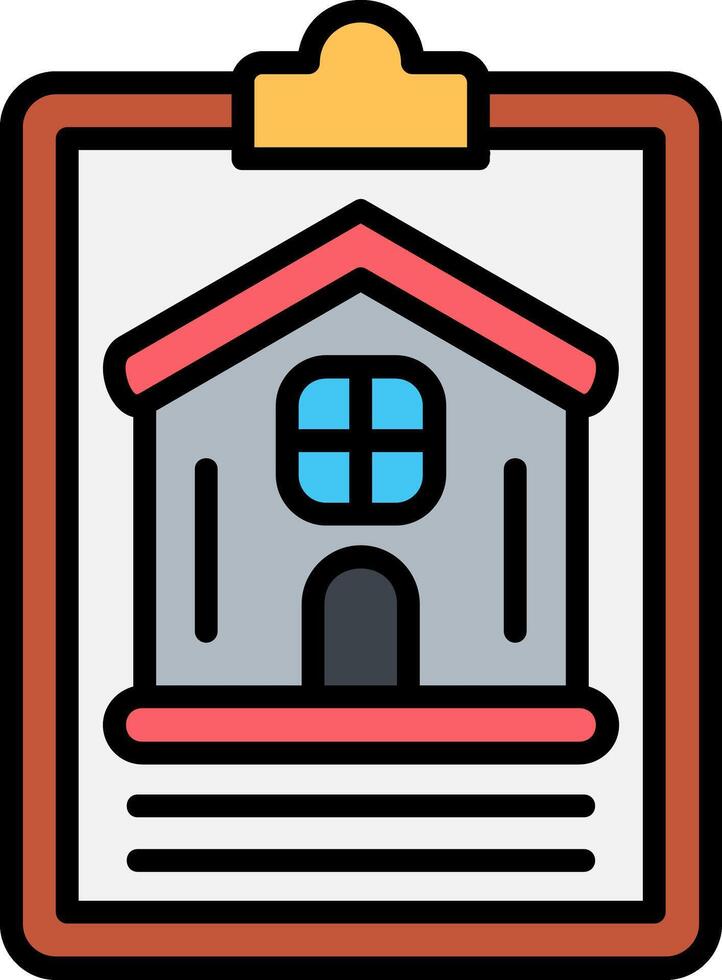 Clipboard Line Filled Icon vector