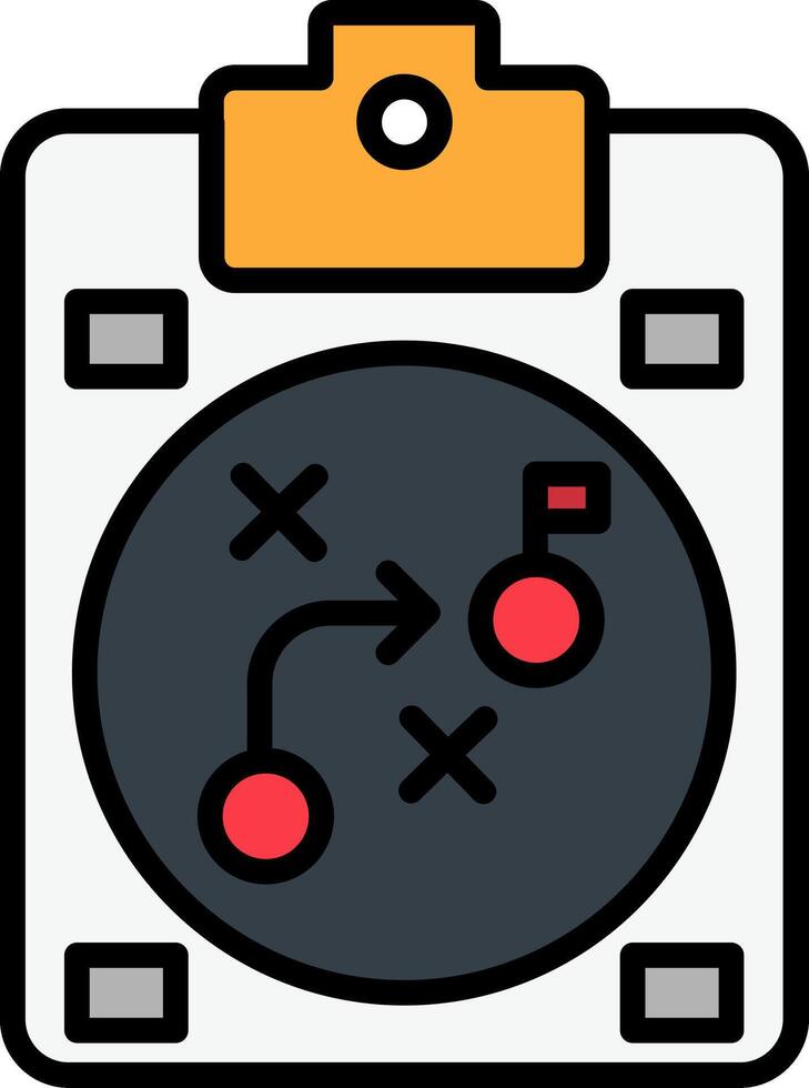 Strategy Line Filled Icon vector